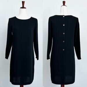 Theory Grainne 100% Silk Button Back Shift Dress